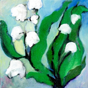 "dreaming lilies" acrylic on canvas, 2011, DSH